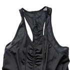 Zella Athletic Dress Sleeveless Racerback Womens Small Black Stripes Mesh Ruched