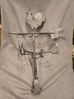 Vintage Metal Rooster Farm Weathervane - Rustic Country Weather Vane Decor