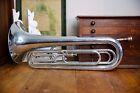 Vintage Ludwig Chicago Baritone Horn Bugle Single Valve Instrument Brass Antique