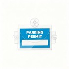 Acrylic Car Parking Permit Holder transparent Curved Parking Pass Holder For