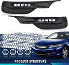 Front Bumper Fog Light Compatible With 2016-17 Honda Accord Sedan 2 Pack