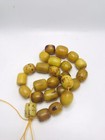 Vintage Yemen Butterscotch Amber Bakelite Faturan Prayer Beads Necklace