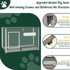 Petscosset Outdoor Dog House Puppy Shelter Elevated Floor For Small Sized Dogs