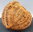 Miniature Splint wicker Two Egg Buttocks Basket Circa 1900