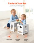 Uimoso Weaning Table And Chair Set Montessori Kids Activity Table   Chair White