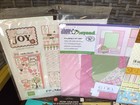 Huge Scrapbook Lot baby Girl paper-kits-stamps-stickers-ribbon-diecuts new