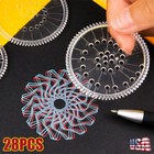 27p Spirograph Paper Box Set Draw Spiral Designs Interlocking Toys Gears Wheels