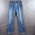 Levis 501 Jeans Mens 30x32 Blue Denim Pants Washed Out Faded Workwear Button Fly