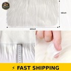 Tatuo 60x18 Inch White Faux Fur Fabric For Diy Craft Projects