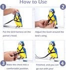 Bird Harness  Adjustable Parrot Nylon Leash With Anti-bite Design For Outdoor Ac