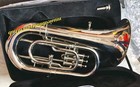 Euphonium 4 Valve Of Pure Brass In Silver Chrome Polish case Box  Free Shipping