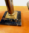 Vintage   Italian Brass   Marble Balance Scale - Made In Italy   23 X 22 In  