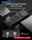 Belkin 8-outlet Surge Protector W  8 Ac Outlets   8ft Long Flat Plug  Ul-listed 