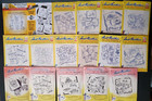 Embroidery Craft Patterns Hot Iron Transfers Vintage Hugh Lot Unused   Used
