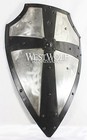 Hand-forged Gothic Layered Steel Cross Shield -- Medieval Battle Armor Sca larp