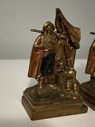 Rare Antique Pompeian Bronze Co _pirate Bookends   Circa 1930