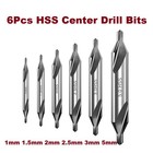 6size Double End Hss Center Drill Bit Countersink Bit Double End Center Drilling
