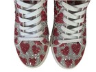 Betsy Johnson Women Red And Silver Sequin Hearts Platform Shoe 