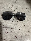 Gucci Gg0528s Men   s Aviator Sunglasses Silver Metal Frame Black Lens Uv