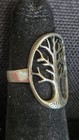 Vintage Sterling Silver Open Work Tree Of Life Ring  Size 4 25