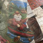 Bucilla Christmas Stocking Felt Applique Kit Fishing Santa Boat 86139 Customize