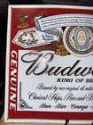 Budweiser King Of Beers Label Metal Beer Bar Wall Sign Tin Tacker 16  X 12 5   1