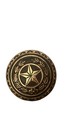 Rare Vtg Texas Seal Lone Star 5 Point Embossed Bronze Brass Door Knob