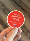 Magas Support Pedos  Vinyl Matte Political Satire Sticker Donald Trump   Epstein