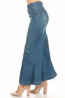 Women s Juniors plus Size Elastic Waist Mermaid Shape Stretch Denim Long Skirt