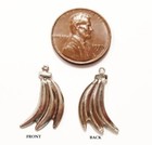 18 Vintage Silver Plated Steel Banana Bunch 18x13mm  Finding Bead Pendants 5763