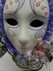Vtg Mardi Gras Mask Wall Hanging Porcelain Painted Face Taiwan 1989 Ucgc D9
