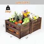 Farmhouse Wooden Crates - Large Solid Wood Crates With Handle