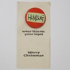 Vintage Humbug Humor Pin Funny Lapel Button Badge 60s Style Pinback