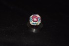         antique Hand Painted  Multi-color Glazed Clay Collector s    art Marble  780 