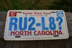 Nuclear Waste Dump Of The Southeast  North Carolina Tag  Sign   ru2-l8  