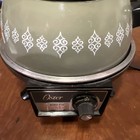 Avocado Green Oster 681 Electric Fondue Pot works Vintage Tested Working