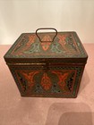1930 s Nabisco Art Deco Tin Uneeda Chest Style With Handle   Latch Vintage 