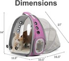 Back Expandable Cat Backpack Carrier  Fit Up To 12 Lbs  Space Capsule Bubble Win