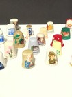 Vintage Thimble Lot 38 Pcs Porcelain Metal Sewing Mixed Collection
