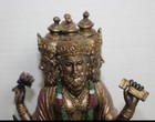 Pacific Giftware Brahma Four Face Cold Cast Bronze Hindu God Lotus Statue 10   