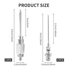Grease Gun Tips 6 Piece Set Stainless Steel 1 8 Npt 18g Needles