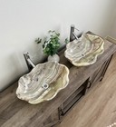 2 Onyx Stone Vessel Sinks Bathroom Luxury Vanity Sinks Modern Countertop Basins