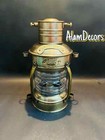 Nautical Iron Bras  Antique Finish Oil Lantern Set Of 2 Leeds Burton Anchor Boat