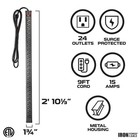 Cable Mountable 24 Power Outlet Surge Protector Power Strip - Heavy Duty