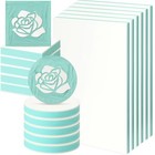 18 Pcs Rubber Stamp Carving Blocks Linoleum Blocks 4 x6  And 2 x2  Round Green