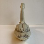 Vintage Swan Carving Decoy Wood Sculpture 12    X 9    White Gray Goose Bird