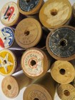 Vintage Wooden Sewing Spool With Thread Lot Assortment 40 Pc Lot Sewing Crafting