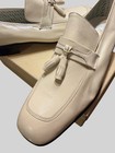 Vtg Nos Florsheim Lightweights White Leather Tassel Loafers Orleans Mens 12c Box