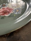 Vintage Oversize Toleware Hand Painted Floral Metal Tray - 24 5 x20 5   