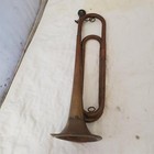 Vintage Civil War Brass Us Army Bugle Horn Regulation Military     Made In Usa